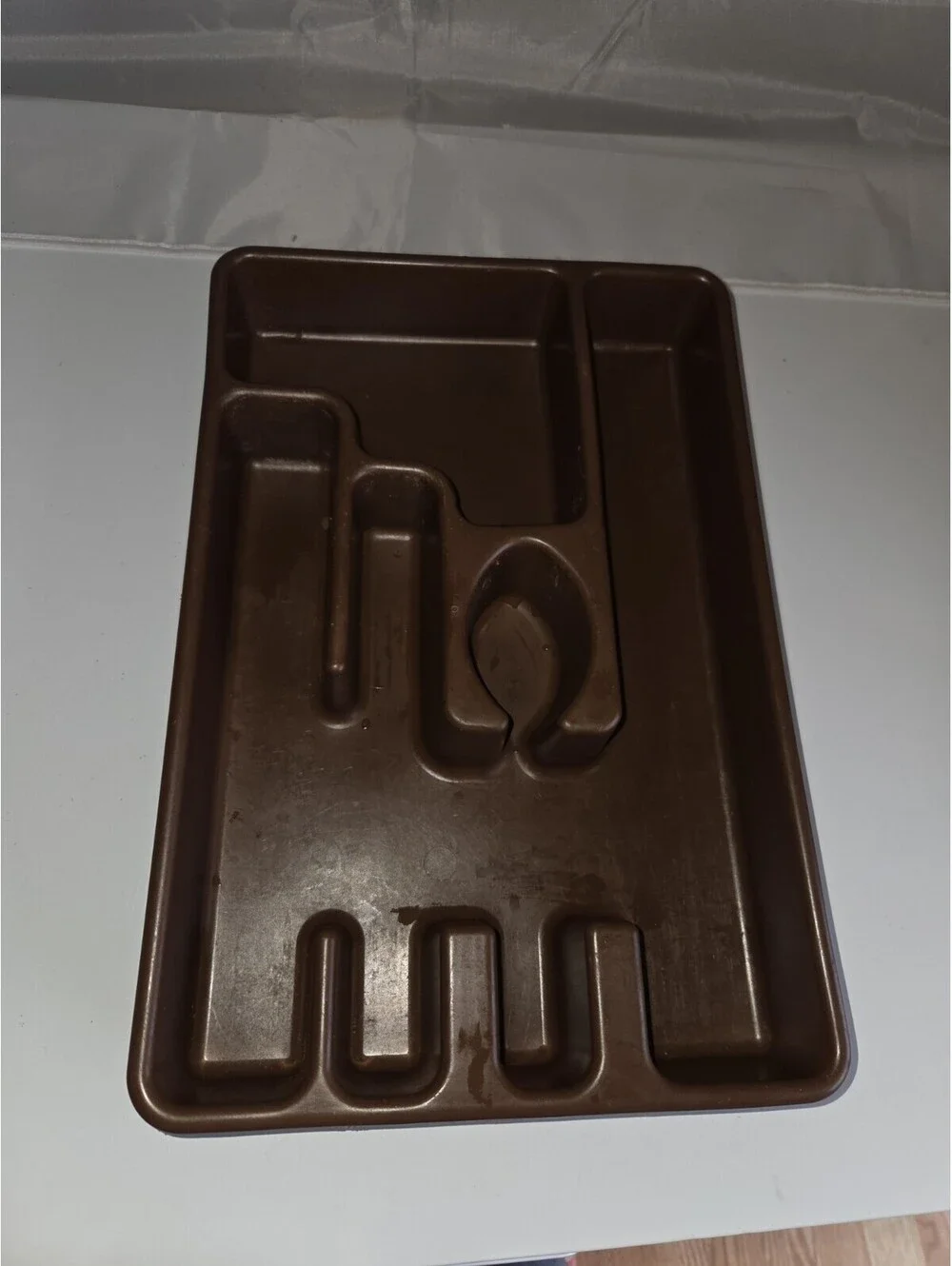 Rubbermaid Vintage Brown Utensil Flatware Silverware Tray Drawer Organizer SC2